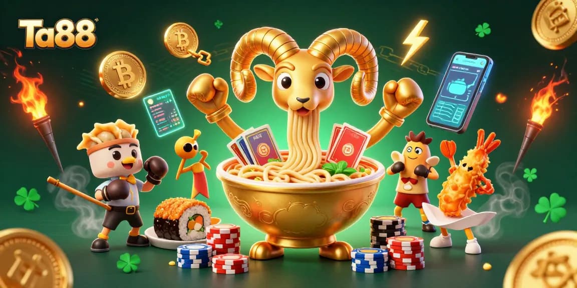 Engage with Ta88's exciting casino experience featuring unique characters in a vibrant gambling world.