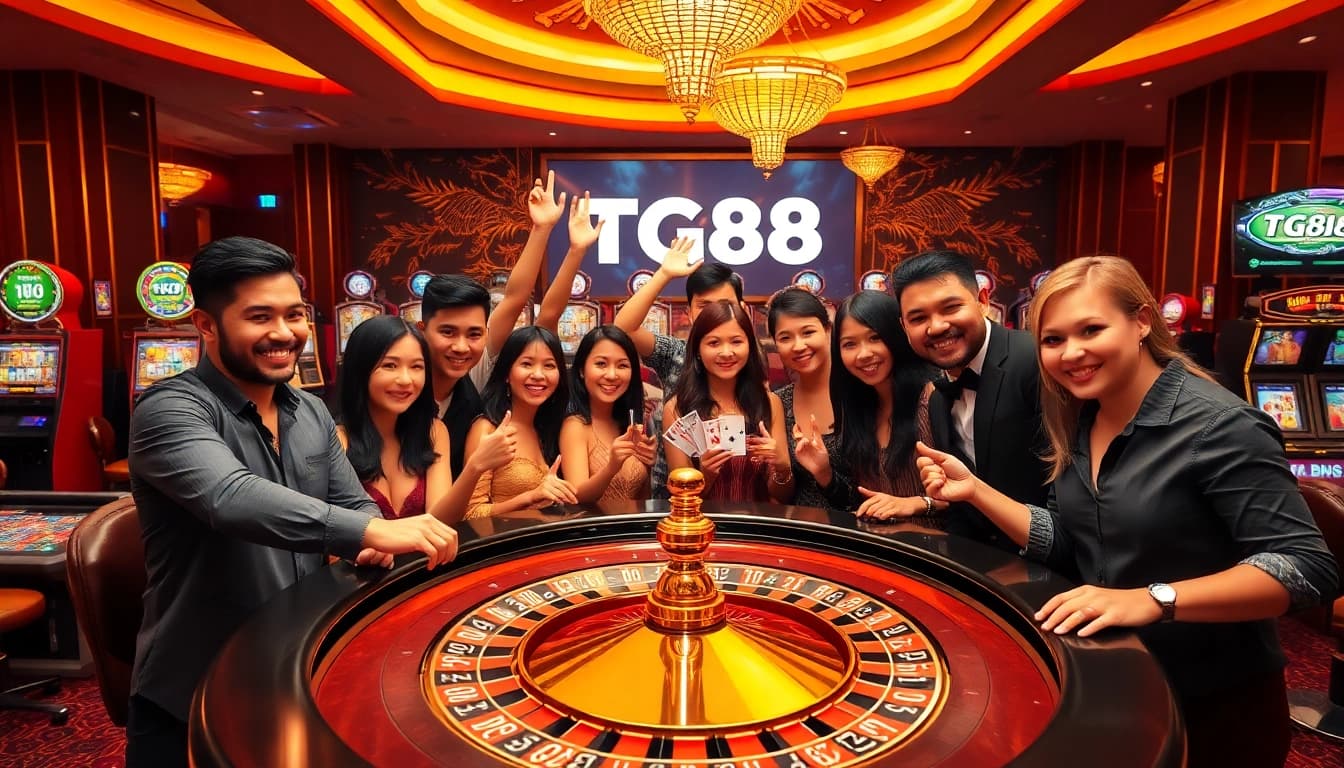 Celebrate a win at TG88 casino, showcasing dynamic roulette action and vibrant gaming atmosphere.