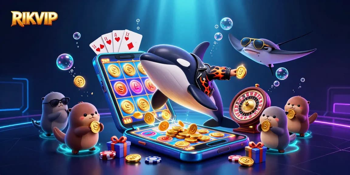 Spin the reels at RIKVIP with an exciting underwater casino adventure featuring vibrant sea creatures.