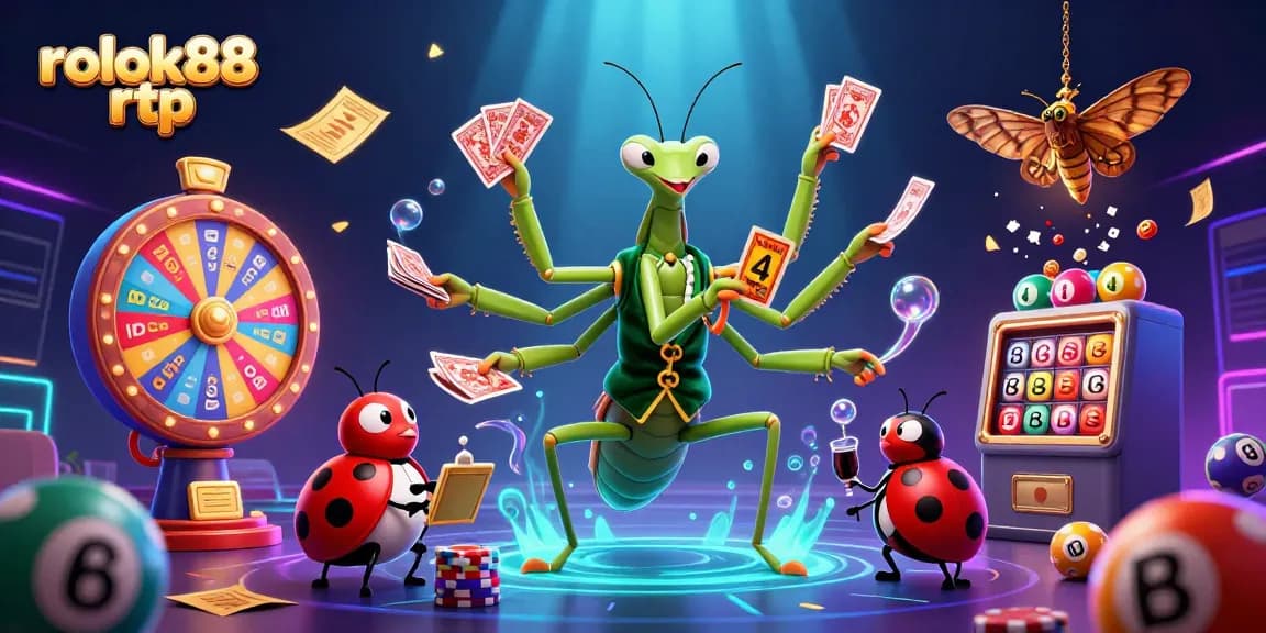 Engaging rokok88 rtp illustration showcasing a vibrant casino scene with dynamic character interactions.