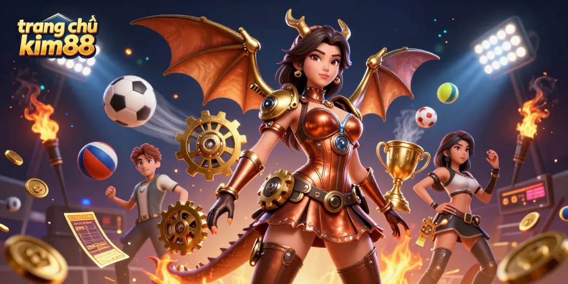 Engage in thrilling gameplay at trang chủ kim88 with stunning designs of characters and casino elements.