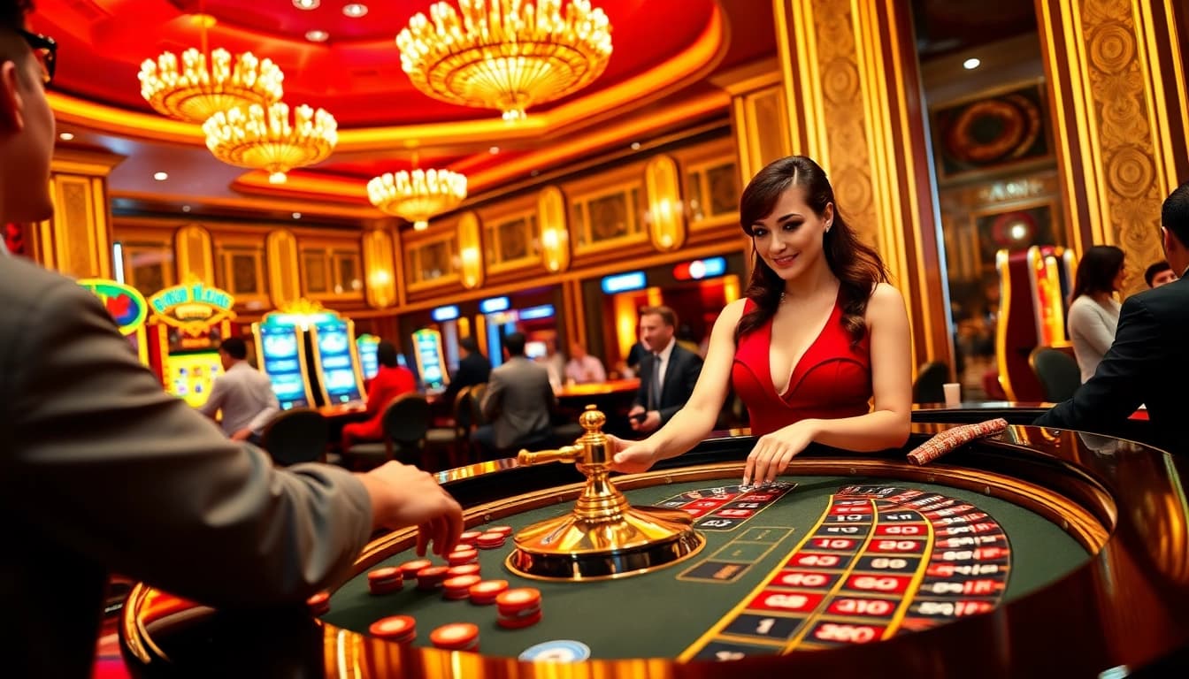 Cwin players engaging in a live dealer roulette game showcasing excitement and strategy.