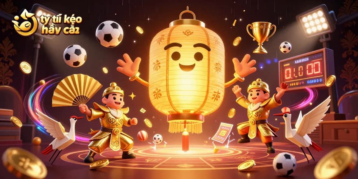 Engage with tỷ lệ kèo nhà cái in a vibrant 3D casino scene featuring golden spirits and dynamic sports elements.