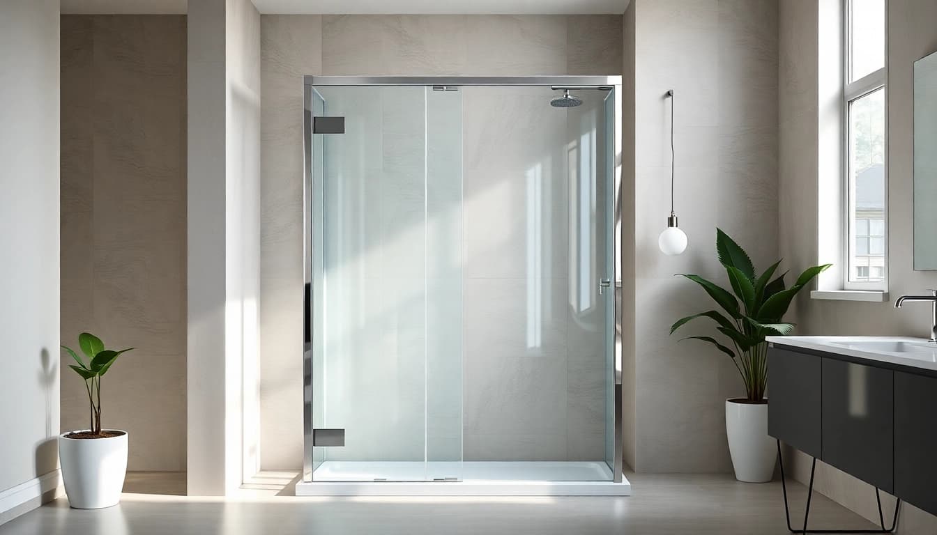 Beleuchtet die duschkabine 100x100 pendeltür mit eleganter Glastür und modernen Beschlägen