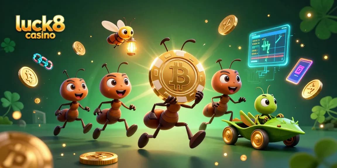 Experience the thrill of luck8 casino in this dynamic heist scene with playful characters.