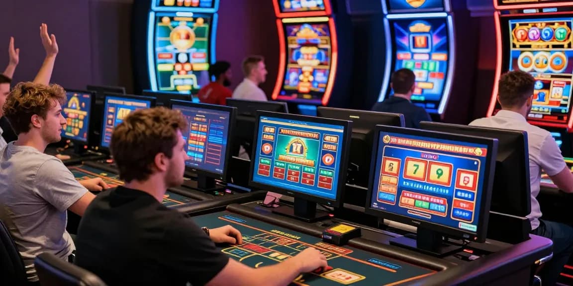 Players engaging with non UK casinos at https://rcnhca.org.uk, showcasing lively excitement and diverse games.