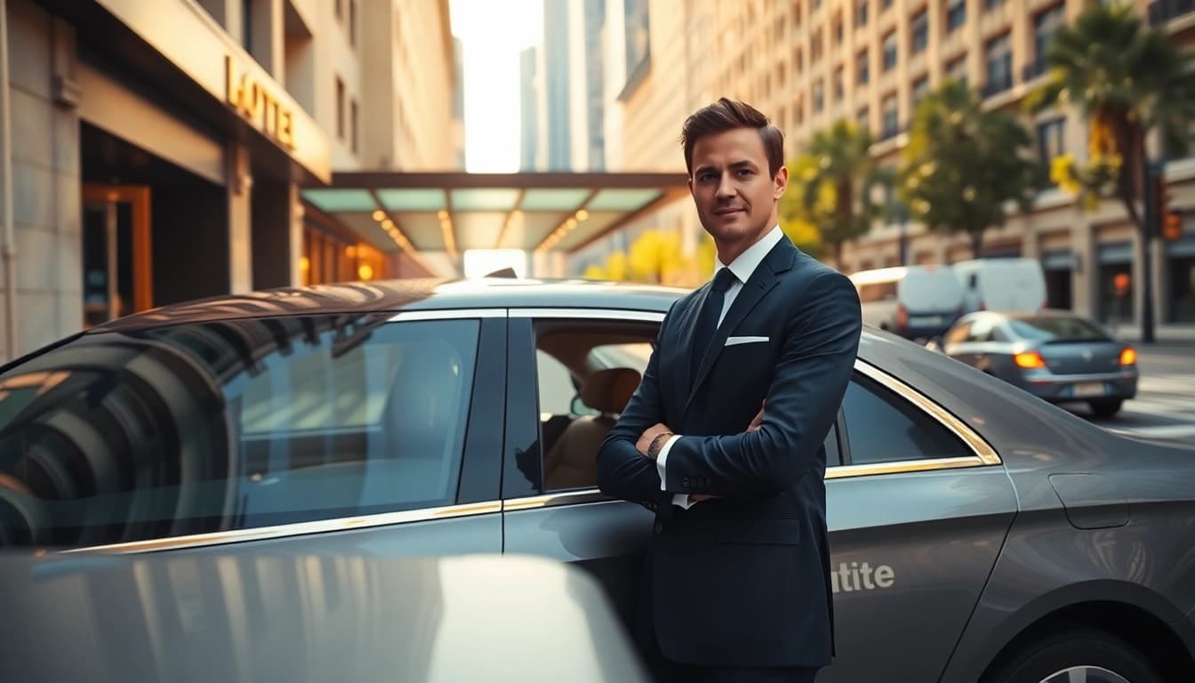 Experience Chauffeur Services Nottingham with a professional chauffeur in a luxury sedan.