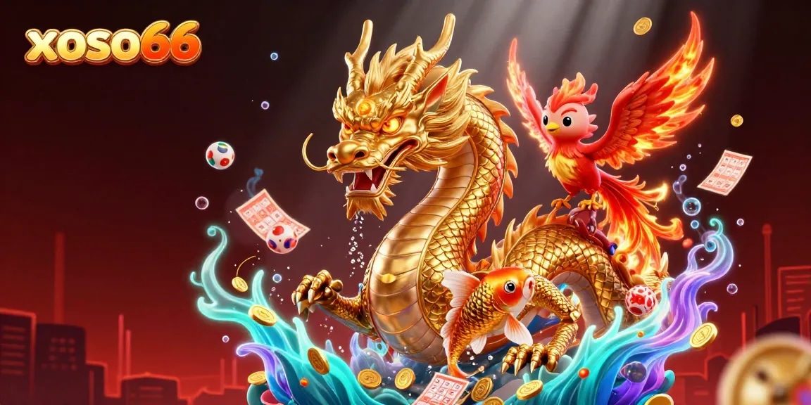 Join the excitement at xoso66 while exploring vibrant lottery elements in a dynamic scene.