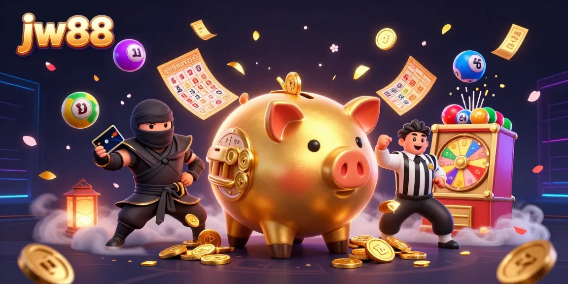 Unleash jackpots at jw88 with an exciting casino battle featuring a sumo piggy bank!