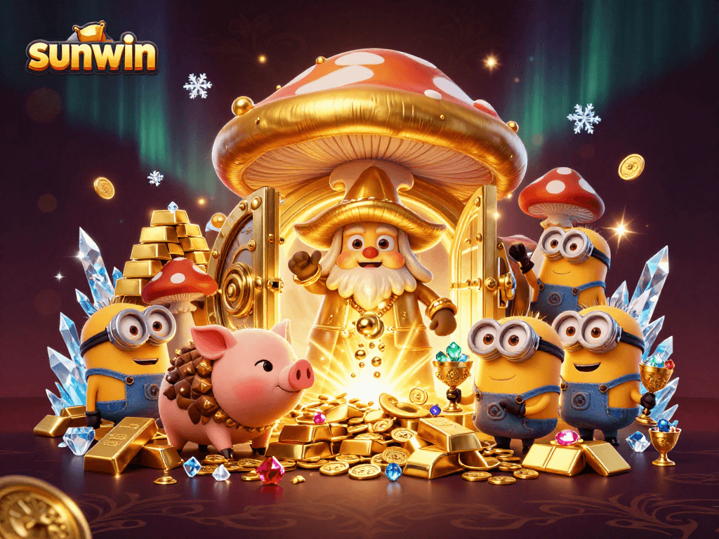 Experience excitement with sunwin, capturing treasure and magic at a vibrant casino scene.