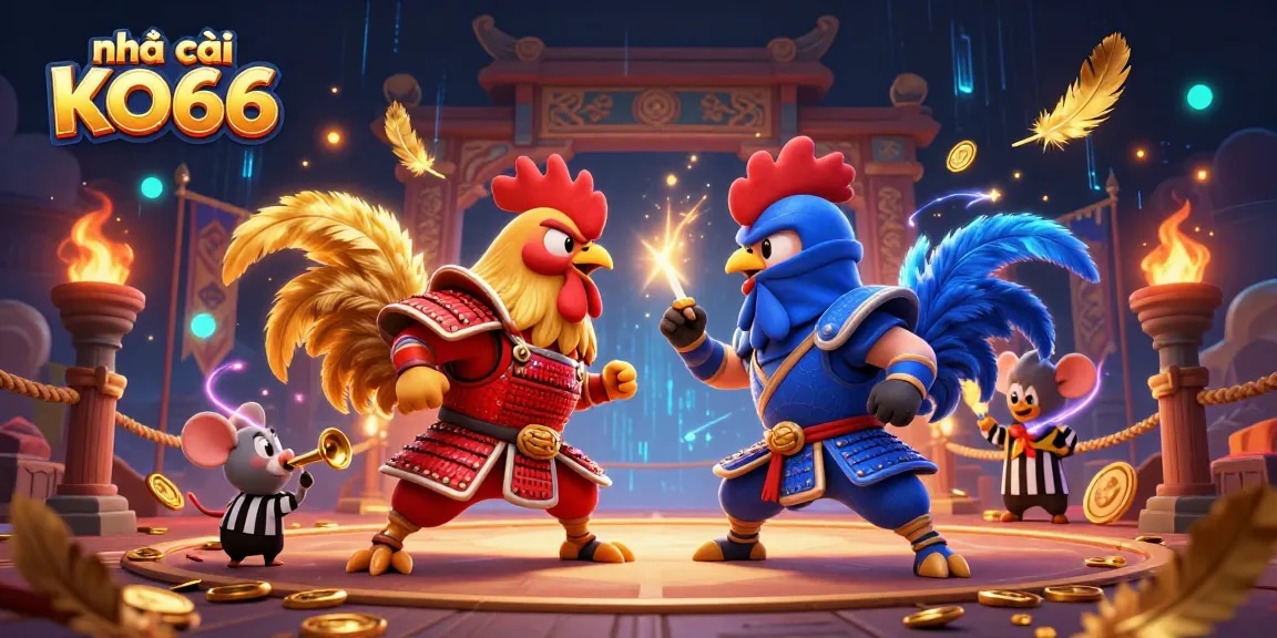 Experience exciting gameplay at nhà cái KO66 with dynamic roosters in a captivating betting arena.