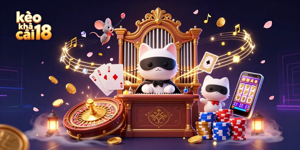 Engage with kèo nhà cái 18 by experiencing thrilling casino scenes filled with games and characters.