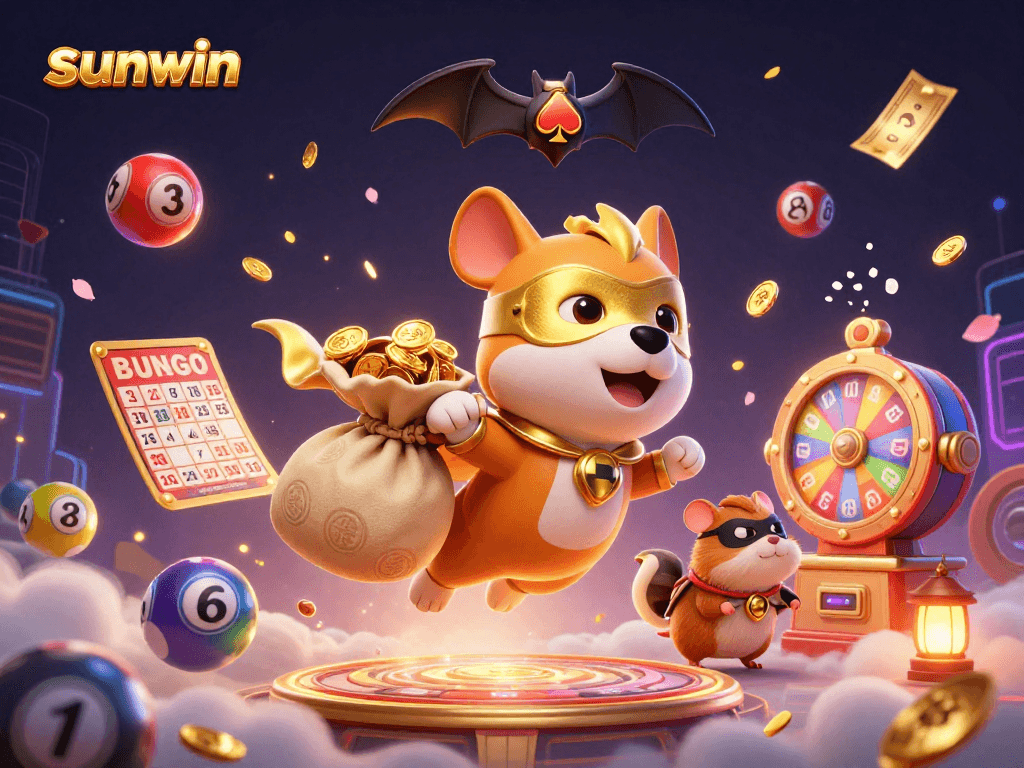 Engage with sunwin’s thrilling gaming experience through a vibrant casino adventure illustration.