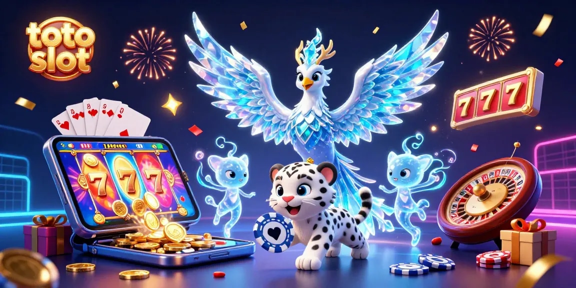 Engage with the thrilling toto slot experience highlighted by a vibrant 3D illustration.