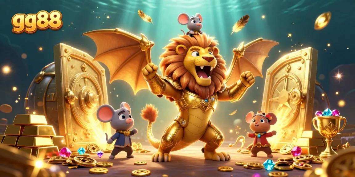 Experience the thrill of winning with gg88 as the chimera creature guards the treasures of the underwater casino.