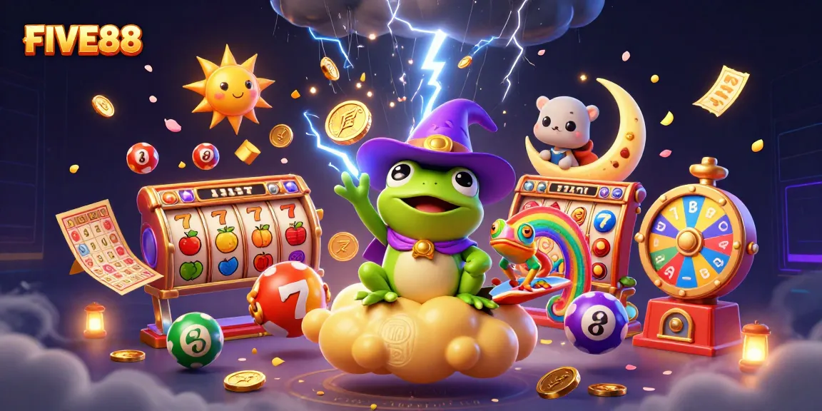 Engage with the vibrant FIVE88 casino scene filled with magical elements and dynamic gaming features.