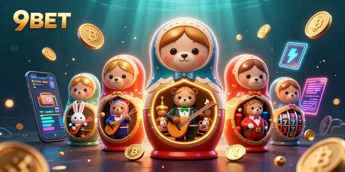 Experience thrilling gaming adventures with 9BET featuring vibrant casino characters and dynamic casino elements.