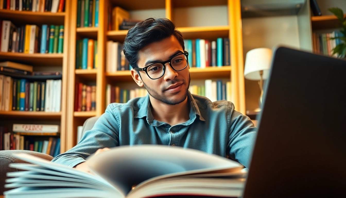 Individual contemplating their ideal career choices in a cozy office study.