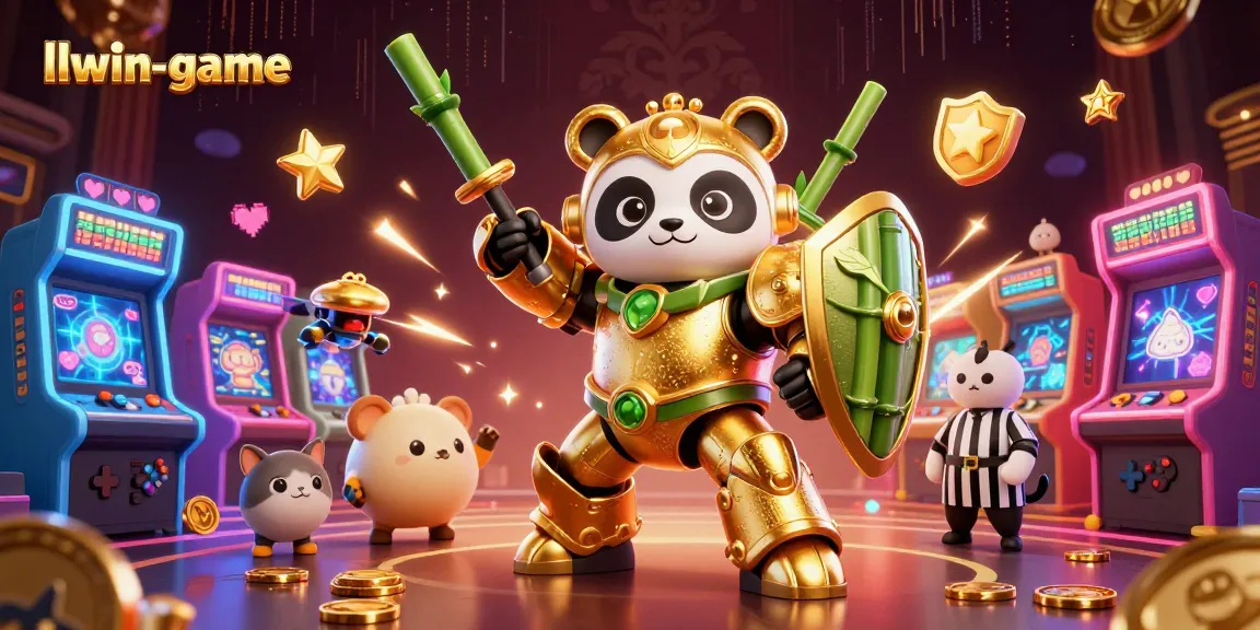 Experience gaming excitement with llwin-game in a vibrant, ultra-detailed 3D cartoon scene