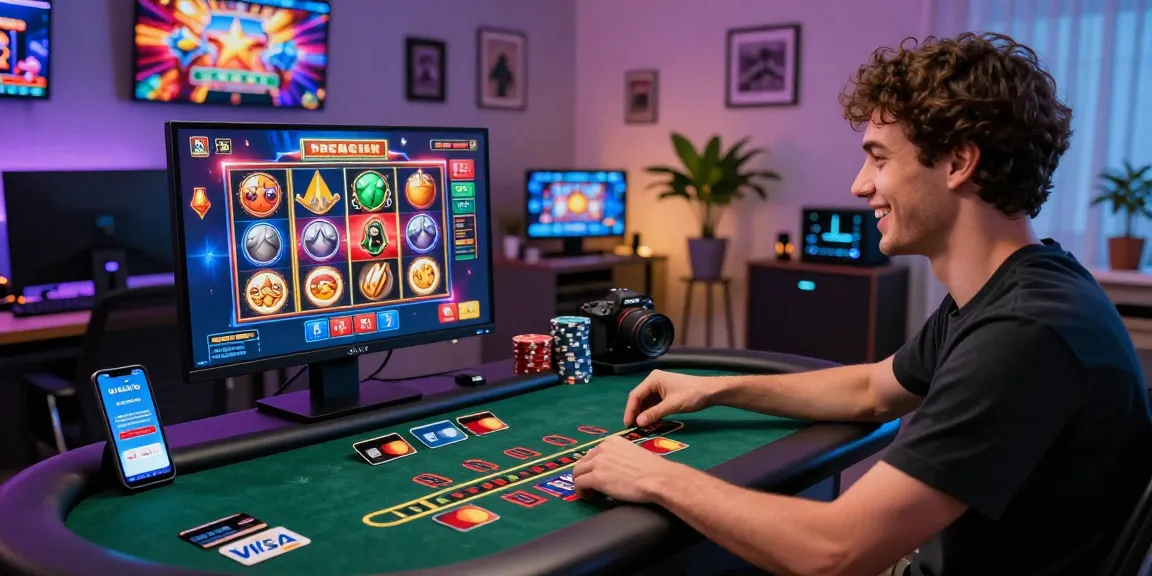Exciting online gaming setup showcasing a player enjoying credit card casinos at https://brcs.co.uk with vibrant slot graphics and engaging live dealer action.