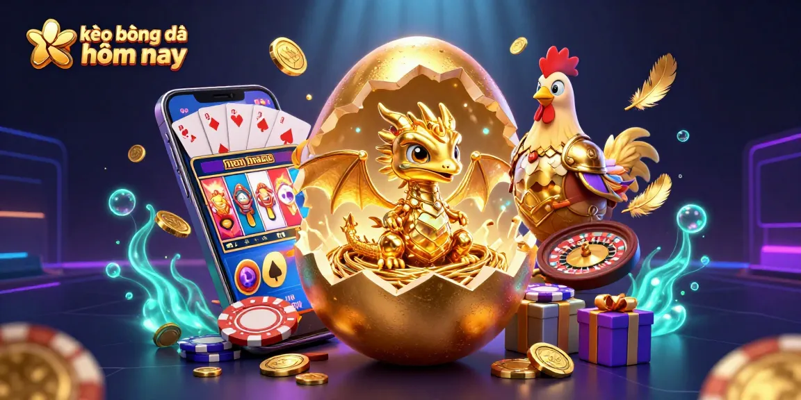 Engage with kèo bóng đá hôm nay featuring a golden dragon and vibrant casino elements in a dynamic scene.