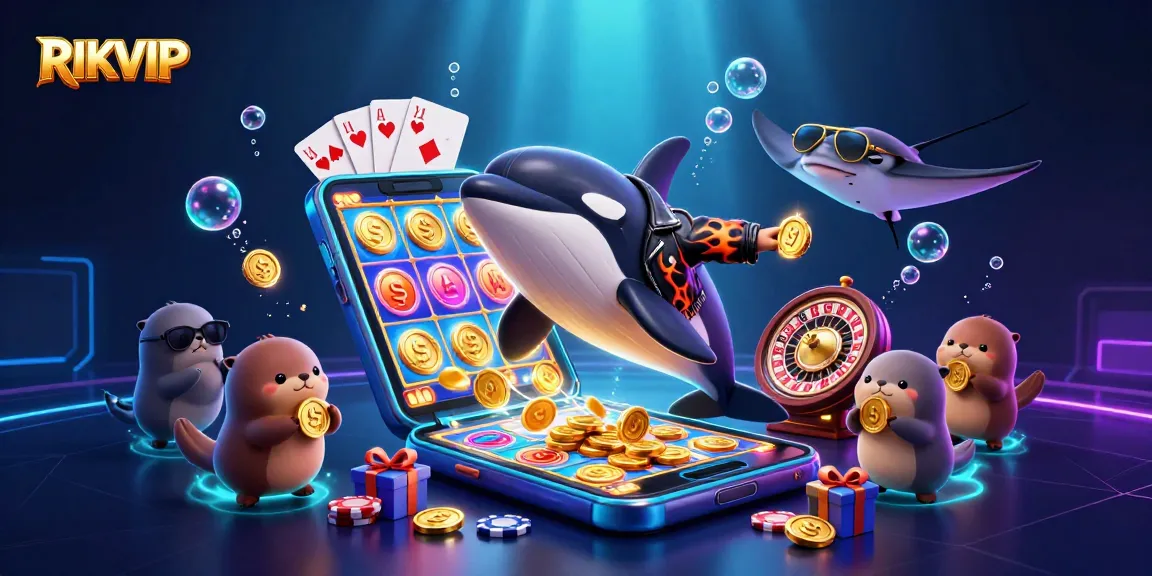Spin the reels at RIKVIP with an exciting underwater casino adventure featuring vibrant sea creatures.