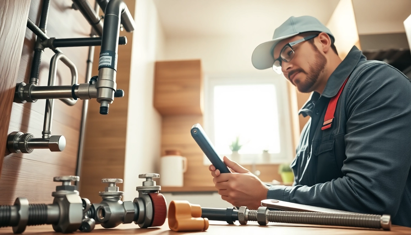 Hire a professional plumber near me for reliable pipe repairs in a modern kitchen.