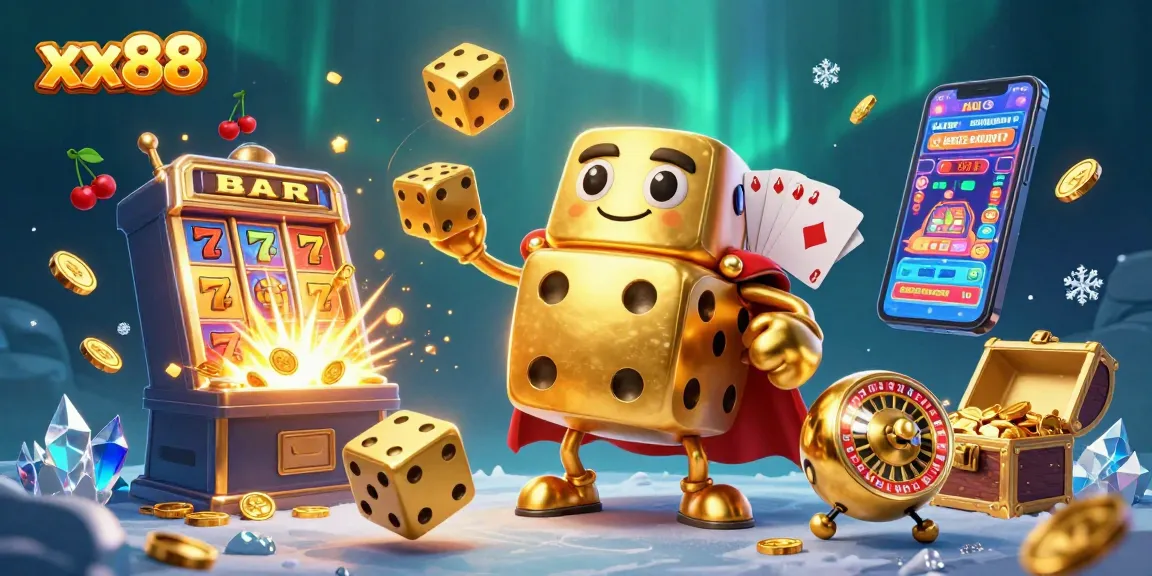 Experience thrilling gambling fun with xx88's golden dice golem and dynamic casino elements.