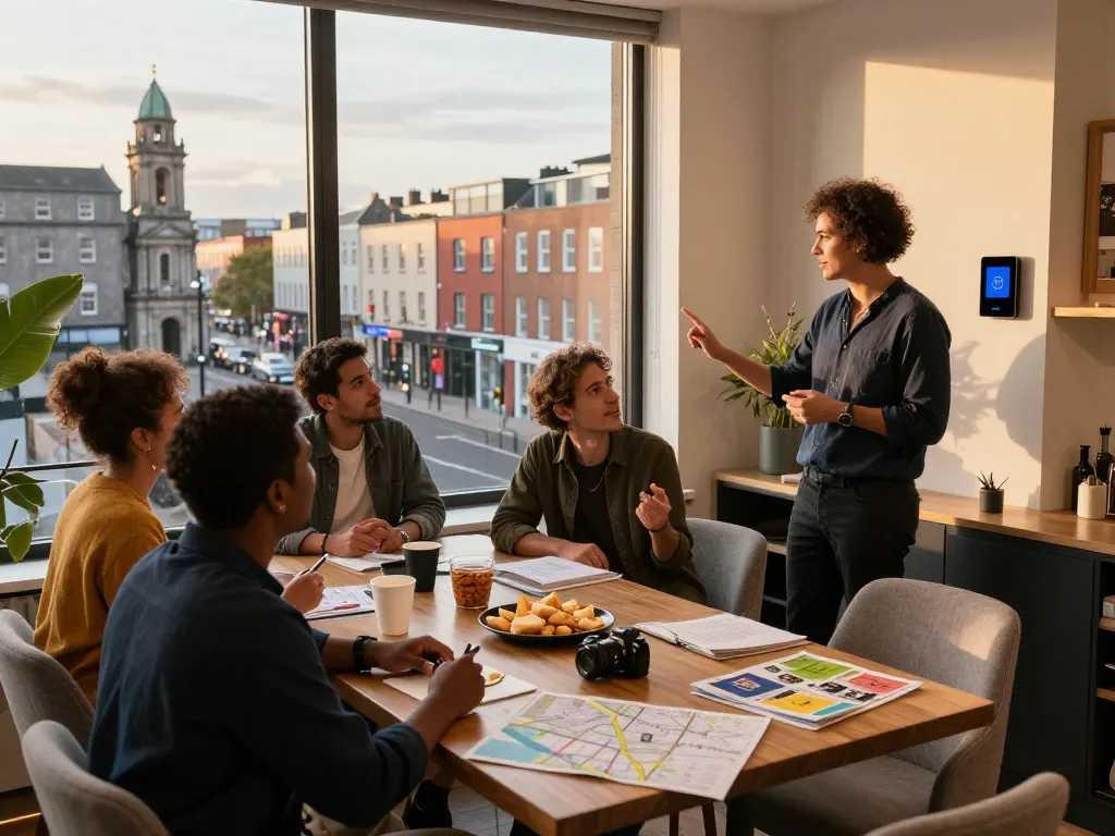 Experience Airbnb management in Dublin with a welcoming local host and happy guests enjoying stylish accommodations.