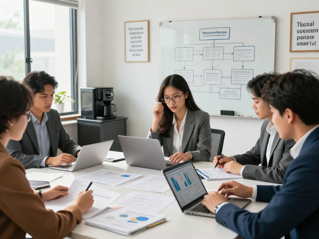 Document fraud detection professionals collaborating over data and analytics.