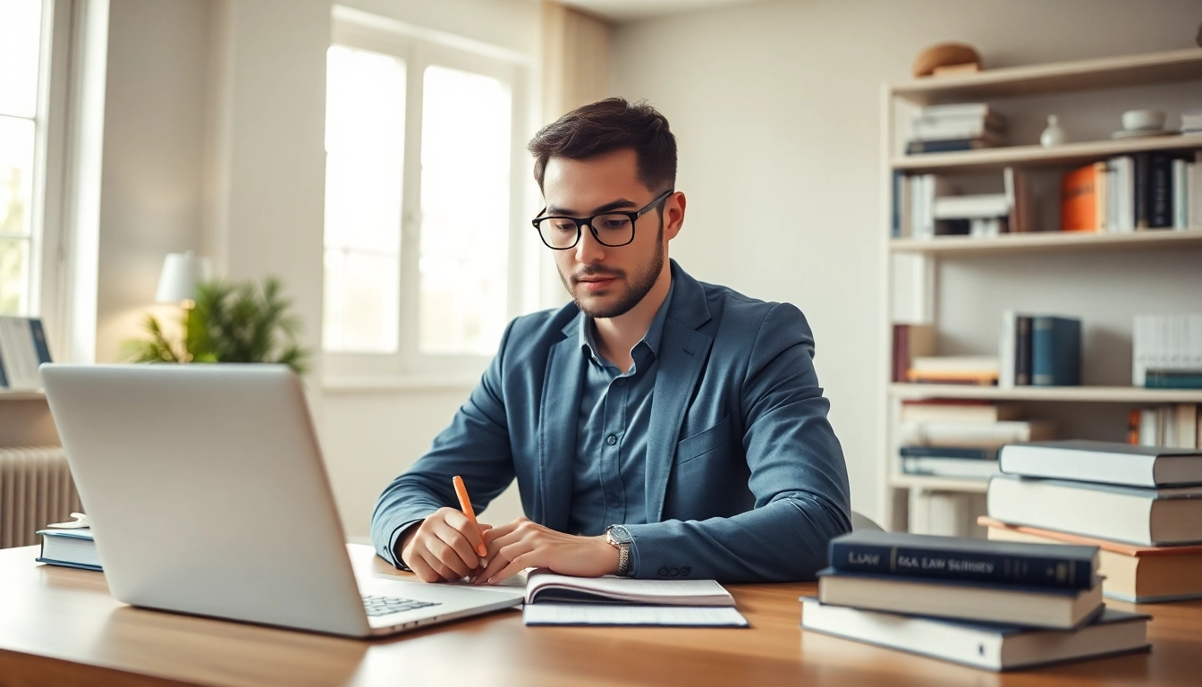 Hire someone to take lsat for you in a focused study environment with law materials.