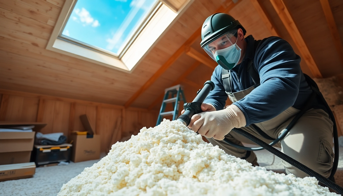 Engaging in spray foam removal London, a technician expertly removes insulation from an attic.