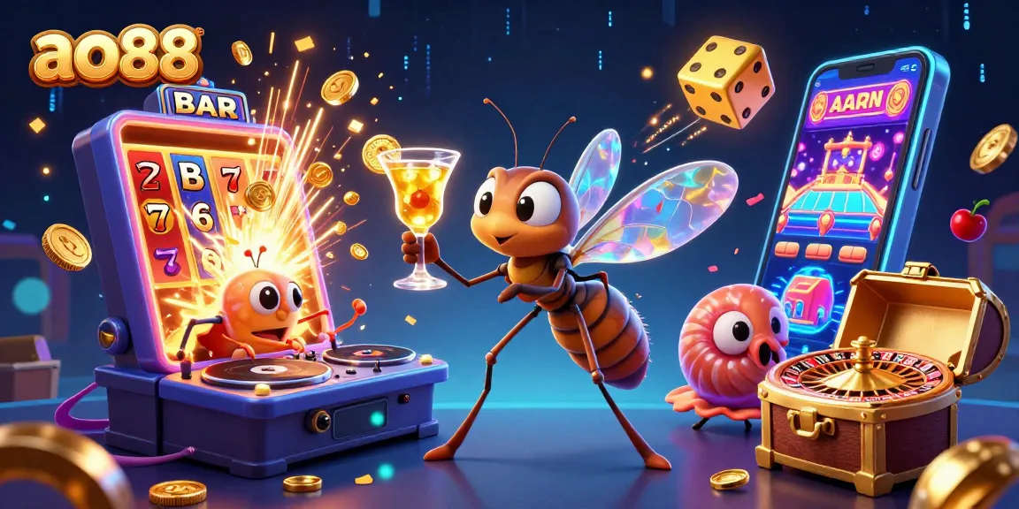 Experience the vibrant excitement of ao88's casino world with lively characters and dynamic game elements bursting with energy.