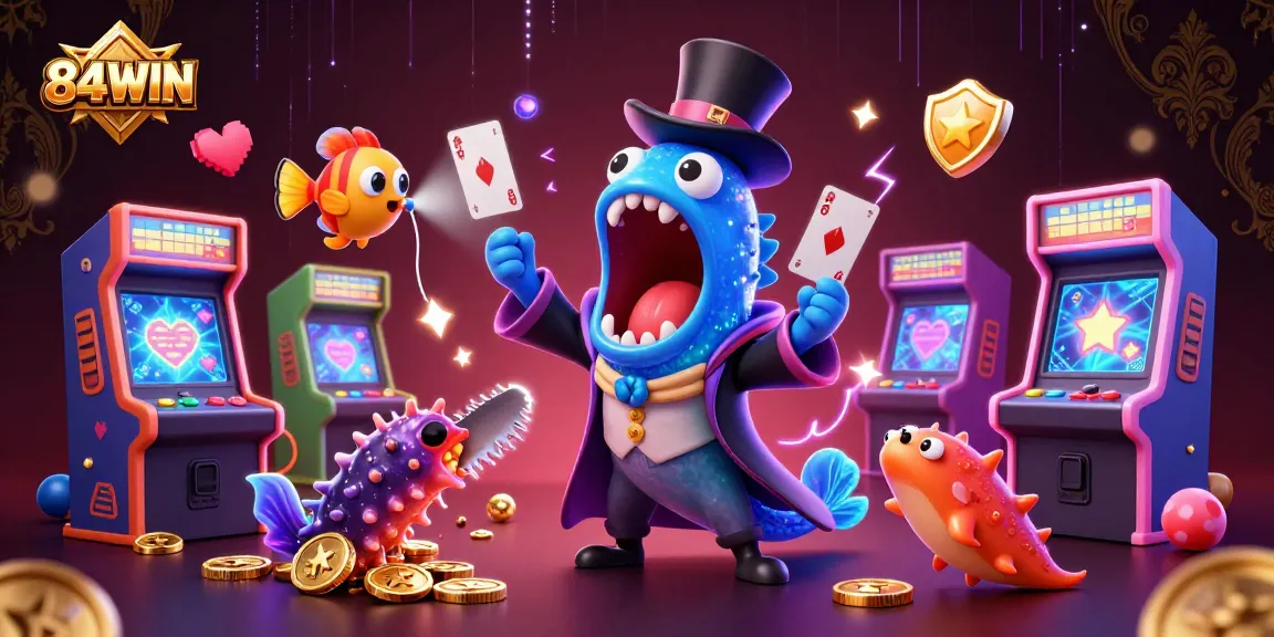 84WIN offers a vibrant online gaming experience with unique characters performing exciting tricks in an interactive environment.