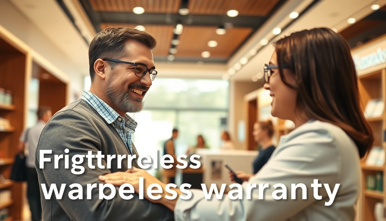 Experience a frictionless warranty experience through customer and staff interaction in a welcoming store.
