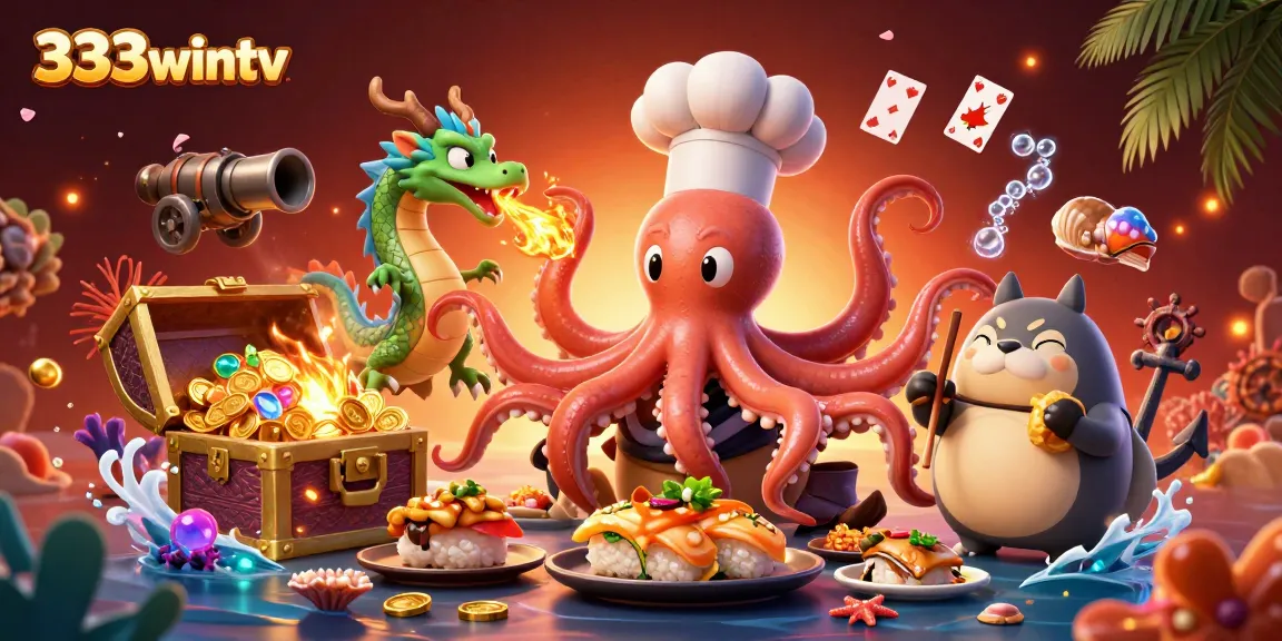 Experience 333wintv's thrilling online casino with vibrant visuals, interactive gaming elements, and unique characters.