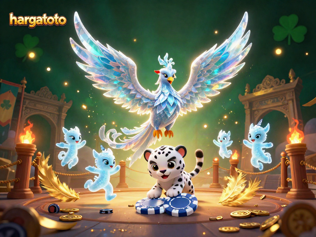Engage with hargatoto and immerse in dynamic casino gaming with a captivating illustrative scene.