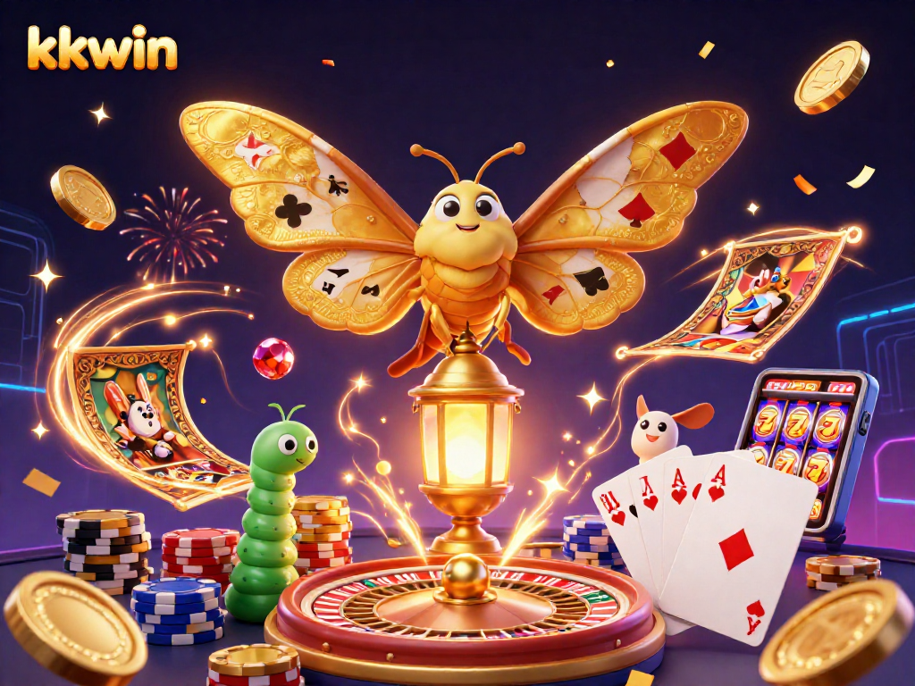 Experience gaming excitement at kkwin with animated casino elements and vibrant 3D designs.