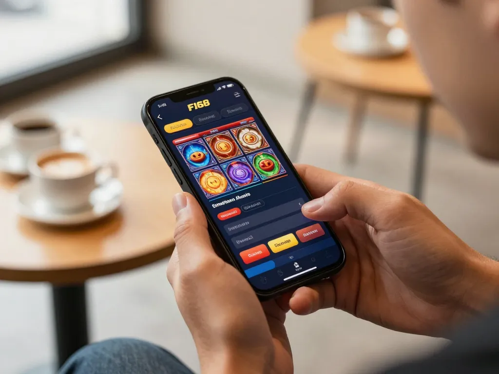 Engaging gameplay on the F168 com mobile app with vibrant slots and betting options.