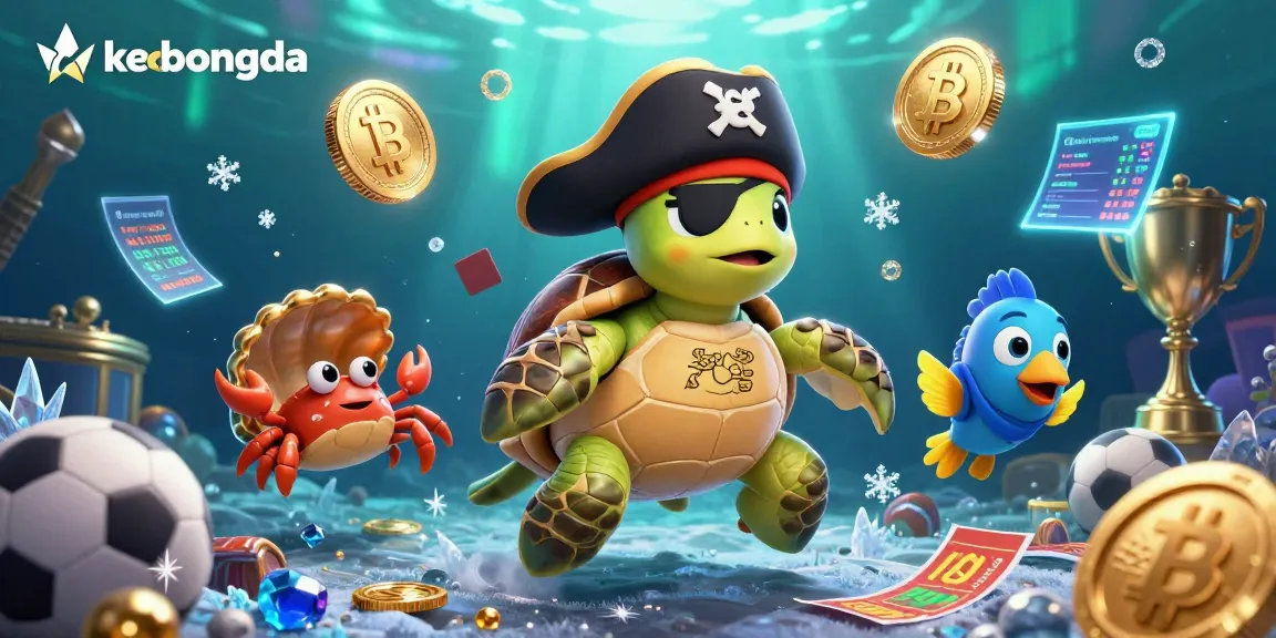 Place bets on keobongda while enjoying a lively underwater scene with characters and crypto elements.