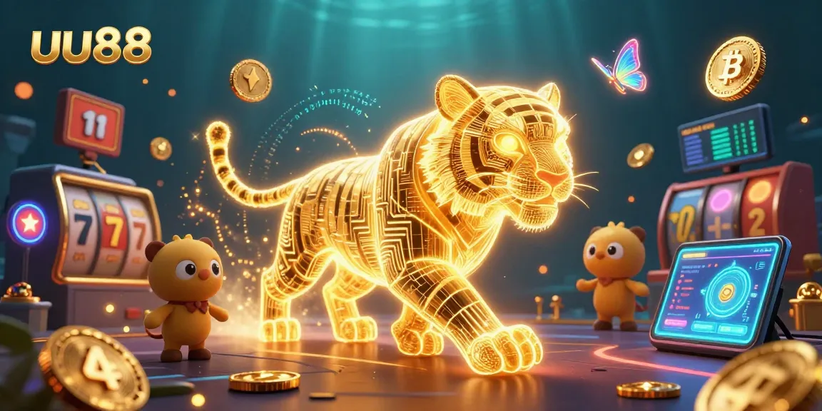 Experience thrilling games like slots at uu88, featuring vibrant elements in an engaging casino scene.