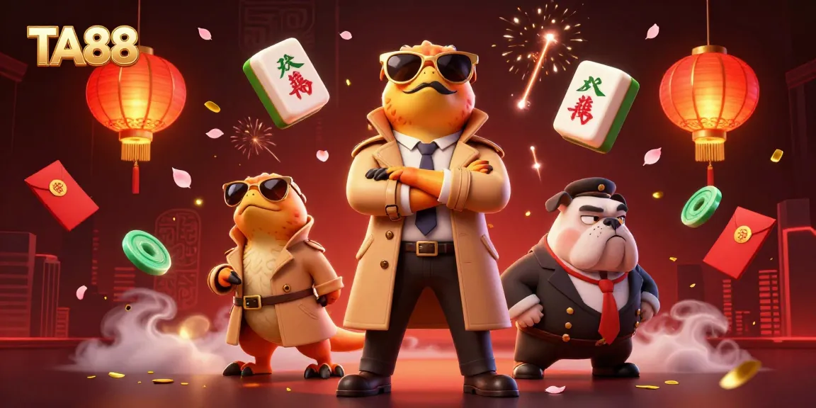 Experience TA88's thrilling casino atmosphere with three raptors in a trench coat entering a VIP lounge.