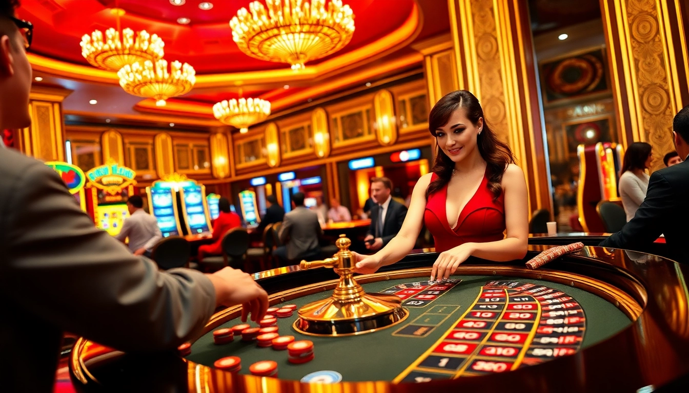 Cwin players engaging in a live dealer roulette game showcasing excitement and strategy.