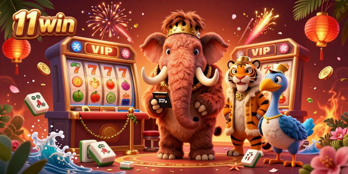 Experience thrilling gameplay at 11 win with a vibrant casino scene featuring unique characters and engaging elements.