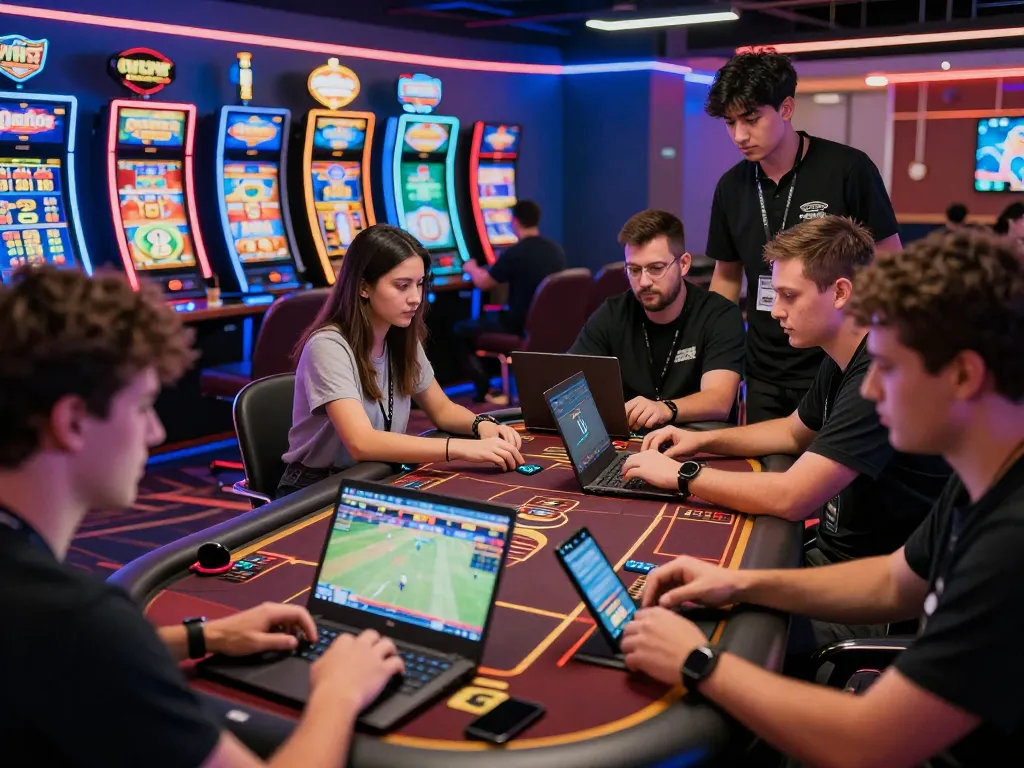 Players betting online at Onbet.com in a modern gaming environment