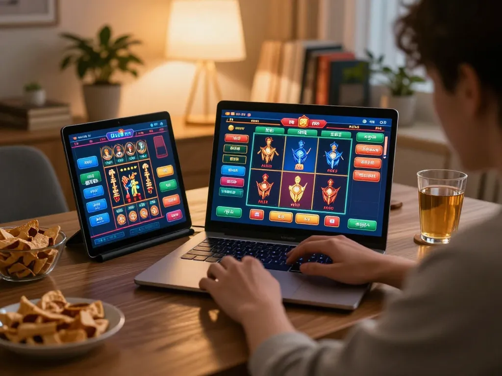 Engage with exciting online gaming on uu88 com, featuring a player immersed in casino action.