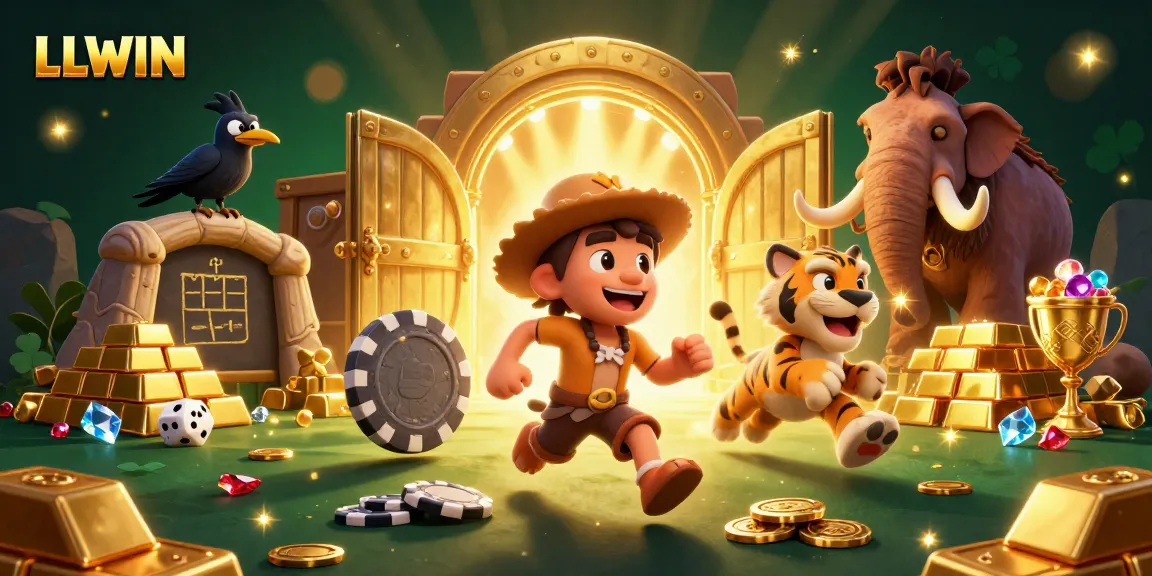 LLWIN engages players with thrilling prehistoric casino adventures blending stone age aesthetics and vibrant gold treasures.