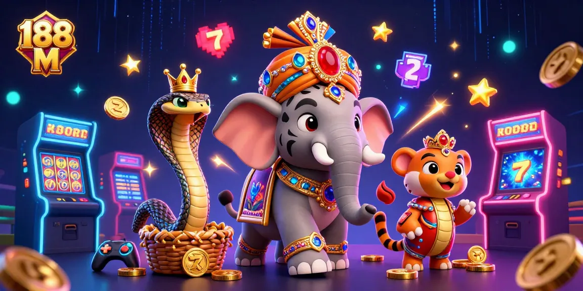 Experience exhilarating winnings with 188 M in vibrant gaming action featuring majestic characters and slots.