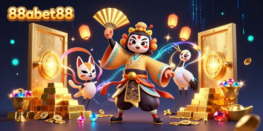 Engage with thrilling gaming experiences at 88abet88, featuring vibrant characters and treasure-filled environments.
