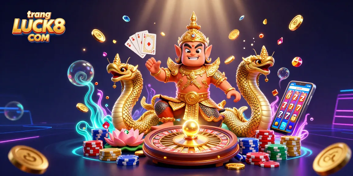 Engage with thrilling gameplay at trang LUCK8 COM featuring exciting casino characters and vibrant gaming elements.
